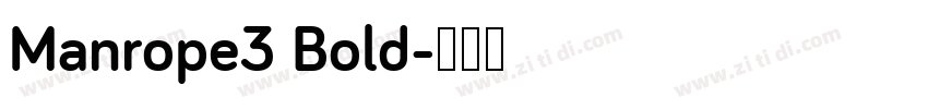Manrope3 Bold字体转换